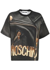 Moschino Printed Cotton Jersey Boxy T-shirt