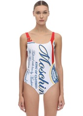 Moschino Printed Lycra One Piece Swimsuit