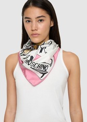 Moschino Printed Silk Twill Scarf