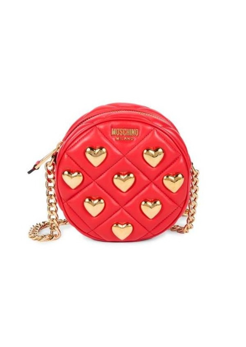 Moschino Quilted Leather Crossbody Bag