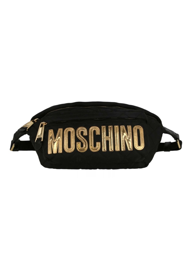 Moschino Quilted Logo Belt Bag