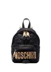 Moschino quilted logo-plaque backpack