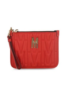 Moschino Quilted Logo Wristlet