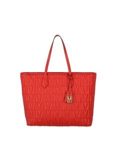 Moschino Quilted Monogram Leather Tote