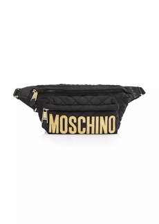 Moschino Quilted Nylon Logo Belt Bag