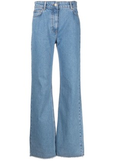 Moschino raw-cut mid-rise flared jeans