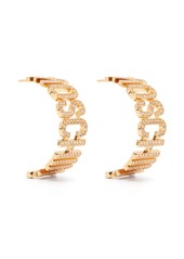 Moschino rhinestone-embellished half-hoop earrings