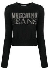 Moschino rhinestone-embellished wool-blend jumper