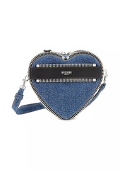 Moschino Rider Denim Heart Crossbody Bag