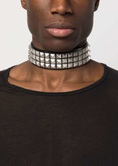 Moschino Rockstud-embellished leather choker necklace
