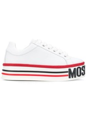 Moschino rubberised logo platform sneakers