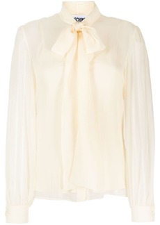 Moschino semi-sheer silk blouse