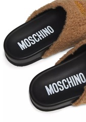 Moschino Shearling-Trimmed Mules