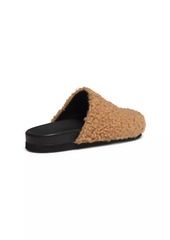 Moschino Shearling-Trimmed Mules