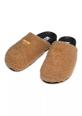 Moschino Shearling-Trimmed Mules