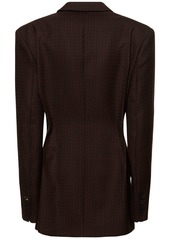 Moschino Single Breast Wool Jacquard Blazer