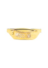 Moschino Smiley-Embossed Leather Belt Bag