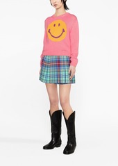 Moschino smiley logo chunky intarsia knit jumper