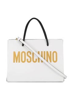 Moschino square logo-print tote bag