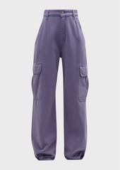 Moschino Straight Brushed-Cotton Cargo Pants
