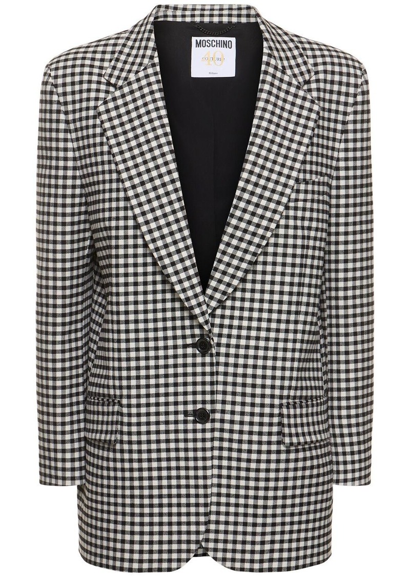 Moschino Stretch Cotton Blend Blazer