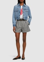 Moschino Stretch Cotton Blend Shorts