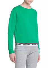 Moschino Stretch-Cotton Crewneck Sweatshirt