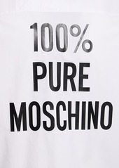 Moschino Stretch Cotton Poplin Back Logo Shirt