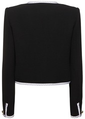 Moschino Stretch Crepe Cropped Jacket