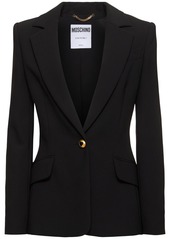 Moschino Stretch Crepe Single Breast Jacket