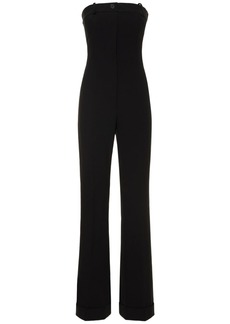 Moschino Stretch Crepe Strapless Corset Jumpsuit
