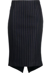 Moschino striped virgin-wool midi skirt