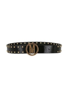 Moschino Stud Logo Leather Belt