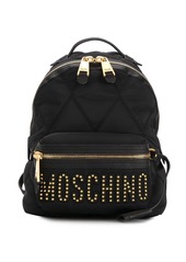 Moschino studded logo backpack