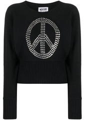 Moschino studded Peace Symbol sweater