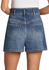 Moschino Teddy Bear Button Denim Shorts