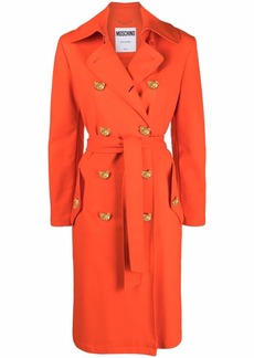 Moschino Teddy Bear double-breasted trench coat
