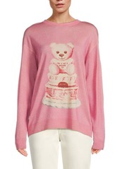 Moschino Teddy Bear Graphic Wool Sweater