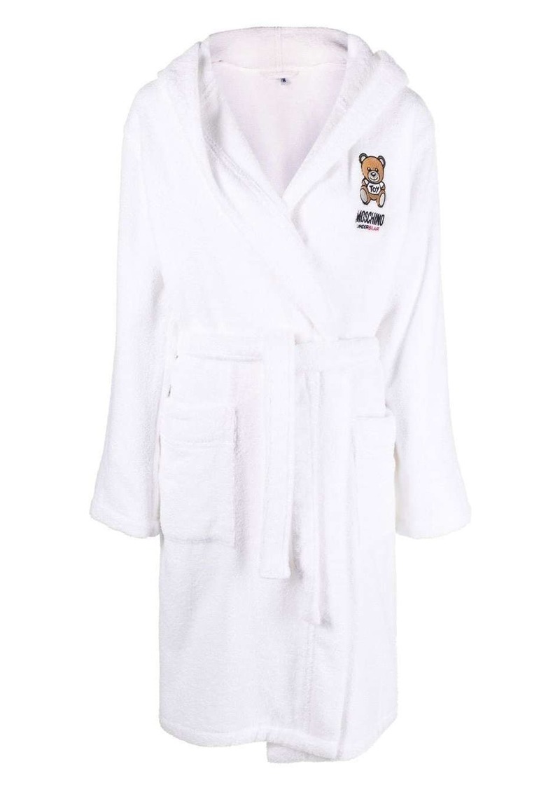 Moschino Teddy Bear motif cotton dressing gown