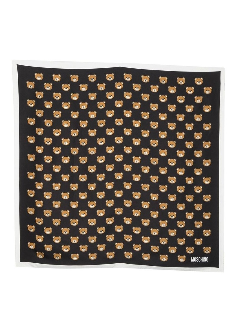 Moschino Teddy Bear-print silk foulard