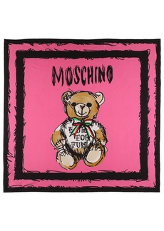 Moschino Teddy Bear Silk Twill Scarf