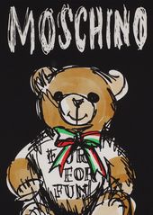 Moschino Teddy Bear Silk Twill Scarf