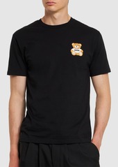 Moschino Teddy Embroidered Cotton Jersey T-shirt