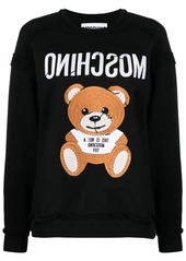 Moschino Teddy motif embroidered sweatshirt