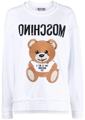 Moschino Teddy motif embroidered sweatshirt