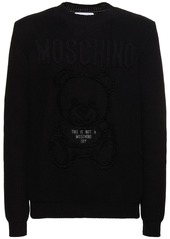 Moschino Teddy Print Cotton Knit Sweater