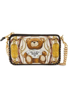 Moschino Teddy Printed Leather Shoulder Bag