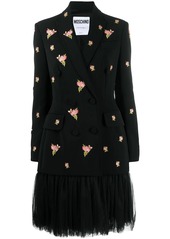 Moschino tulle skirt floral embroidered dress