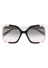 Moschino two-tone square-frame sunglasses