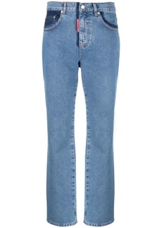 Moschino two-tone straight-leg jeans